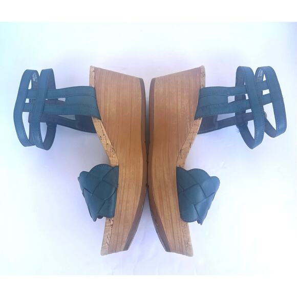 Baretraps Melyssa Blue Vegan Double Ankle Strap Platform Comfort Sandals 7.5 - Picture 5 of 12
